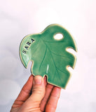 Personalized Monstera Leaf Ring Dish