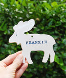 Moose Ornament, Personalized