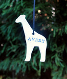 Giraffe Ornament, PersonalizedThis personalized porcelain giraffe ornament is a keepsake you will always treasure. Add a first name, last name, year or combination. Makes a great ornament for a c