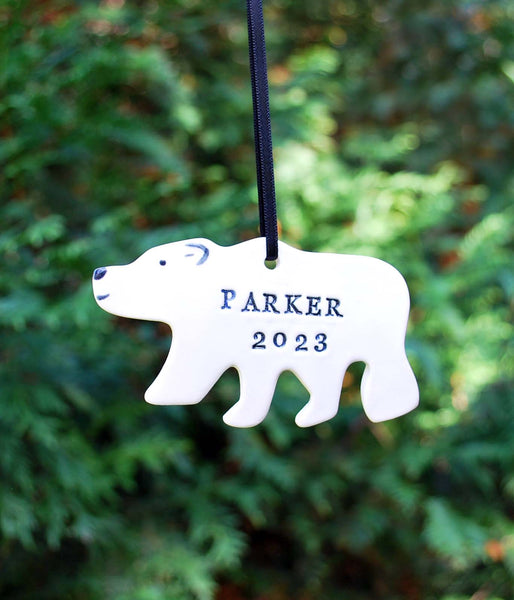 Polar Bear Ornament, Personalized
