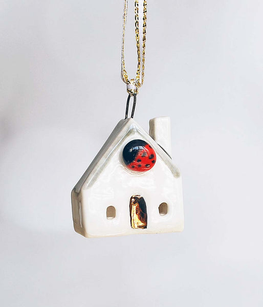 Mini House Ornament - Ladybug
