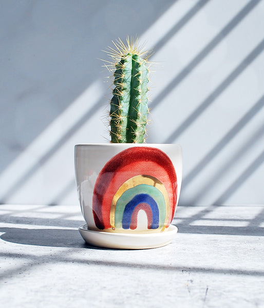 Rainbow Planter - Small with Saucer