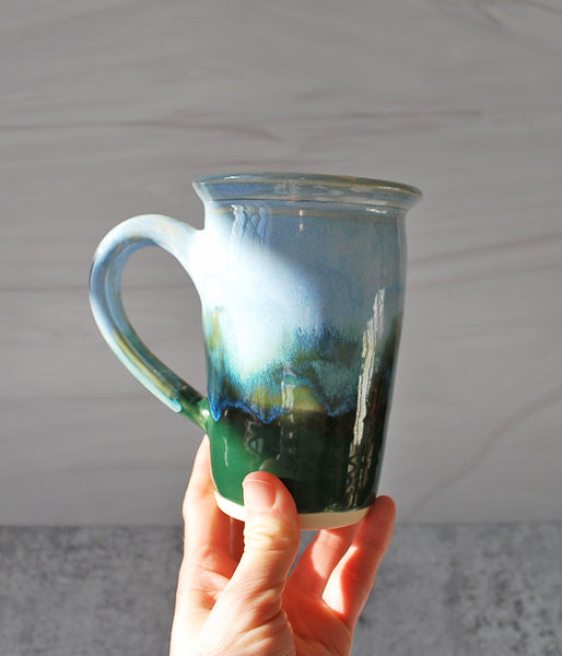 Green and Blue Tall Mug