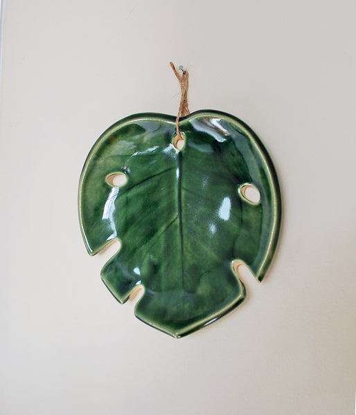 Green Monstera Wall Hanging - Large