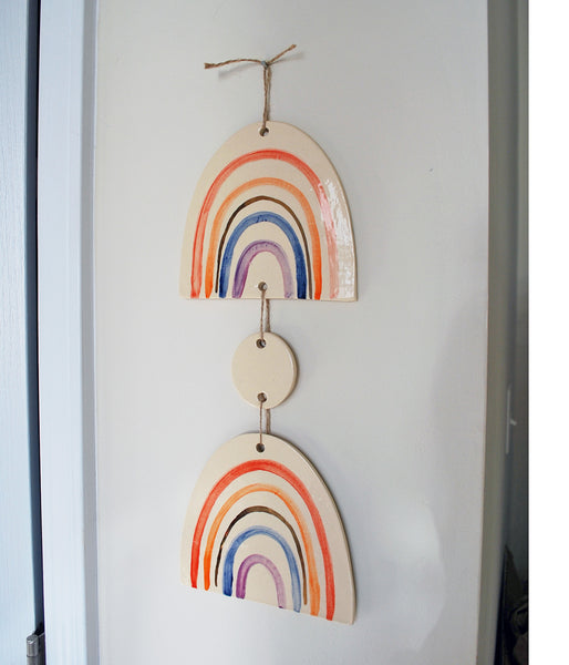 Rainbow Wall Hanging - Watercolor Large