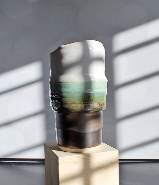 Travel Tumbler - Cream Green Brown 2