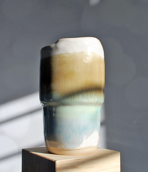 Travel Tumbler Small - Cream Green Brown