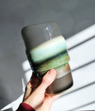 Travel Tumbler - Cream Green Brown