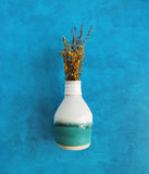 Vase - White and Green