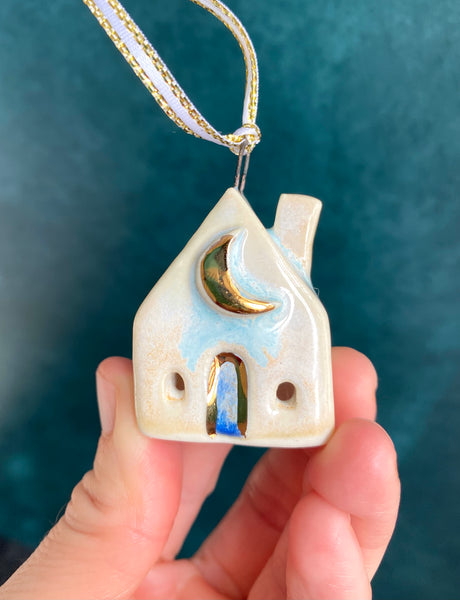 Mini House Ornament - Moon #3