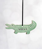 Alligator Ornament, Personalized