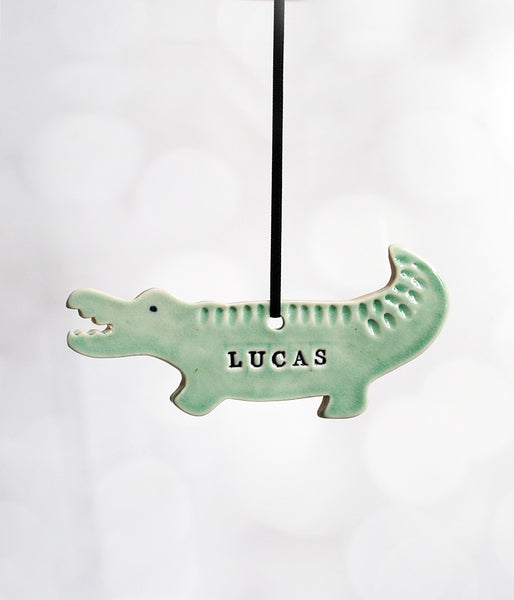 Alligator Ornament, Personalized
