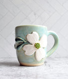 Aqua Dogwood Mug