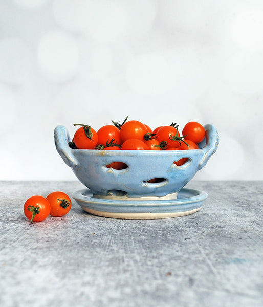 Berry Bowl - Light Blue Fish Design