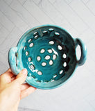 Berry Bowl - Teal with saucer