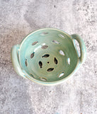 Berry Bowl - Aqua Fish Design with saucer