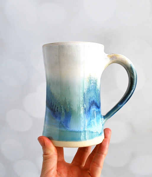 Mug - Blue Crystal and White