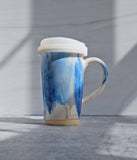 Blue and Cream Travel Mug