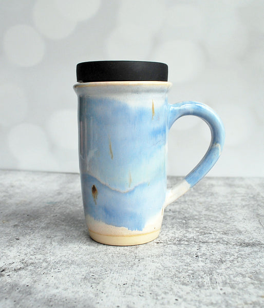 Travel Tumbler - Blue - with lid
