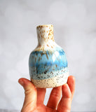 Vase - Speckle White and Blue - Small