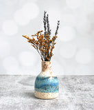 Vase - Speckle White and Blue - Small