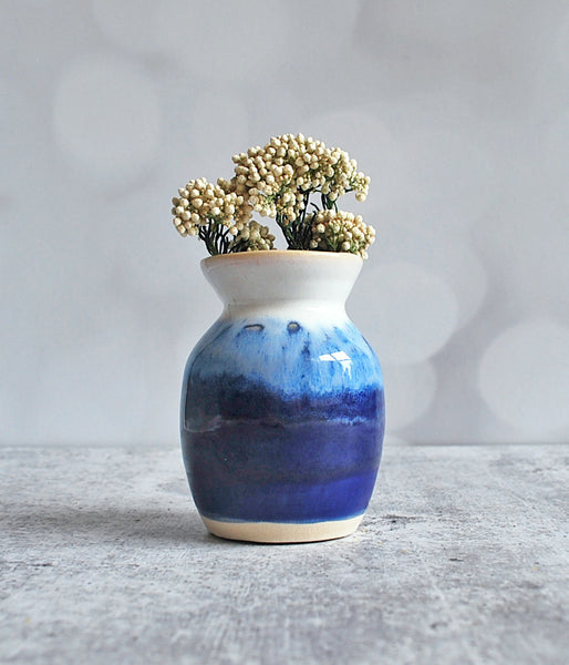 Vase - White and Blue