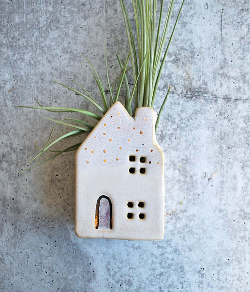 Wall Hanging - Cream and Pink House