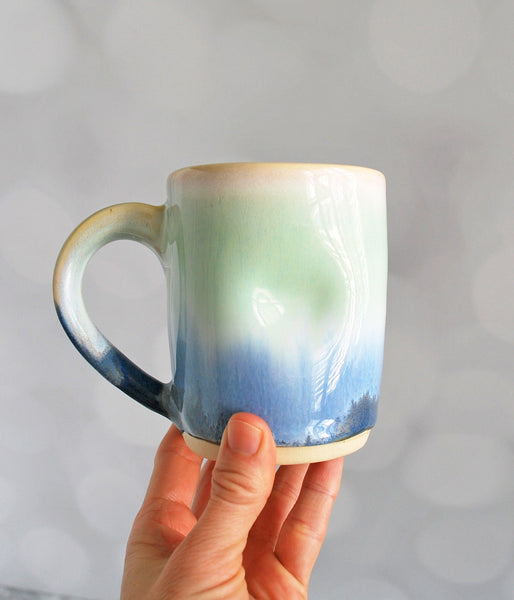 Blue and Green Coffee Mug