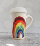 Rainbow Travel Mug with Handle
