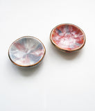 Tiny Gold Ring Dish - Pink Sparkle Dish