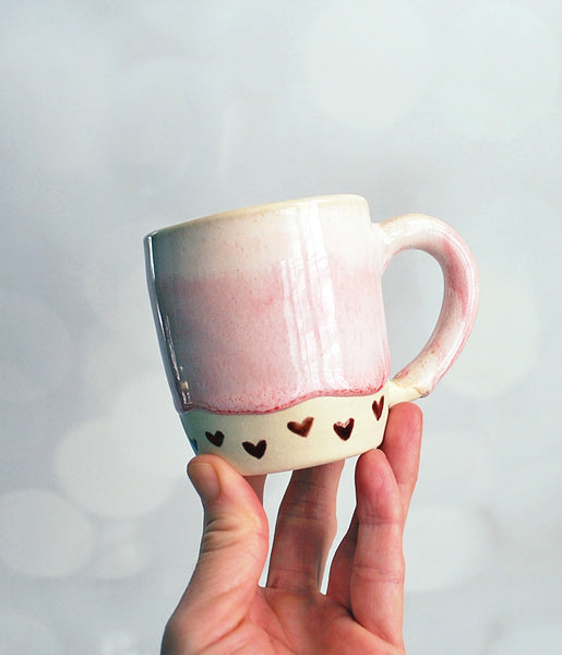 Espresso Cup - Pink Hearts