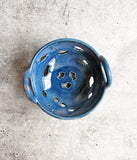 Berry Bowl - Dark Blue Fish Design with saucer