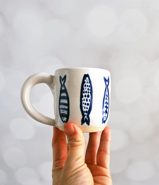 Espresso Cup - Blue Fish