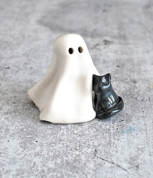 Small Ghost with Black Cat