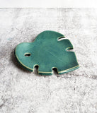 Monstera Leaf Bowl - Medium - Dark Green