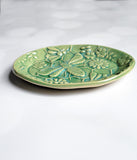 Green Bee Oval Tray