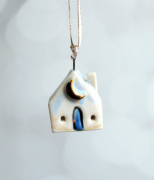 Mini House Ornament - Moon