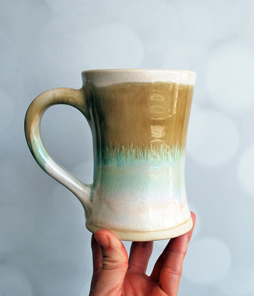 Mug - Tan and Aqua