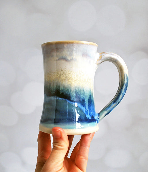 Mug - Blue Crystal and White