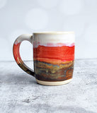 Colorful Coffee Mug in White, Red, Green