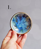 Tiny Gold Ring Dish - Multicolored Sparkle Dish