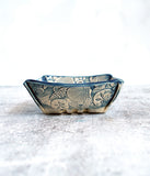 Berry Basket with Shells Blue