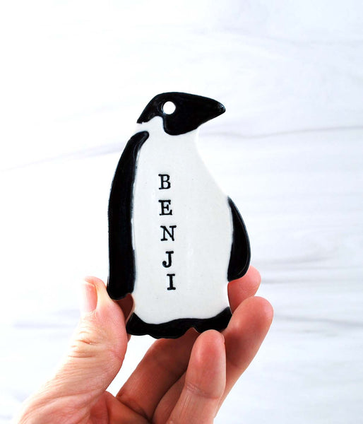 Penguin Ornament, Personalized