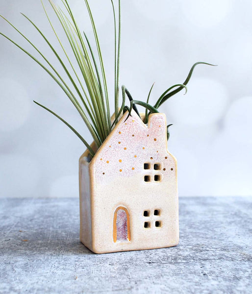Standing House - Cream and Pink