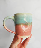 Pink and Green Coffee Mug