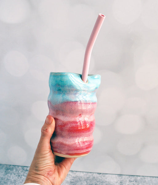 Straw Tumbler - Pink Sunset