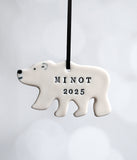 Polar Bear Ornament, Personalized