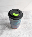 Purple and Green Travel Tumbler