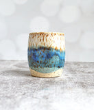Blue and White Speckle Tumbler