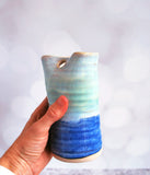Straw Tumbler - Aqua and Blue Skinny